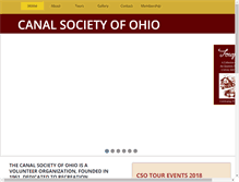 Tablet Screenshot of canalsocietyohio.org